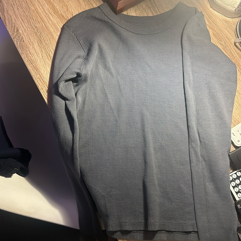 Greyish blue brandy melville thermal top size small